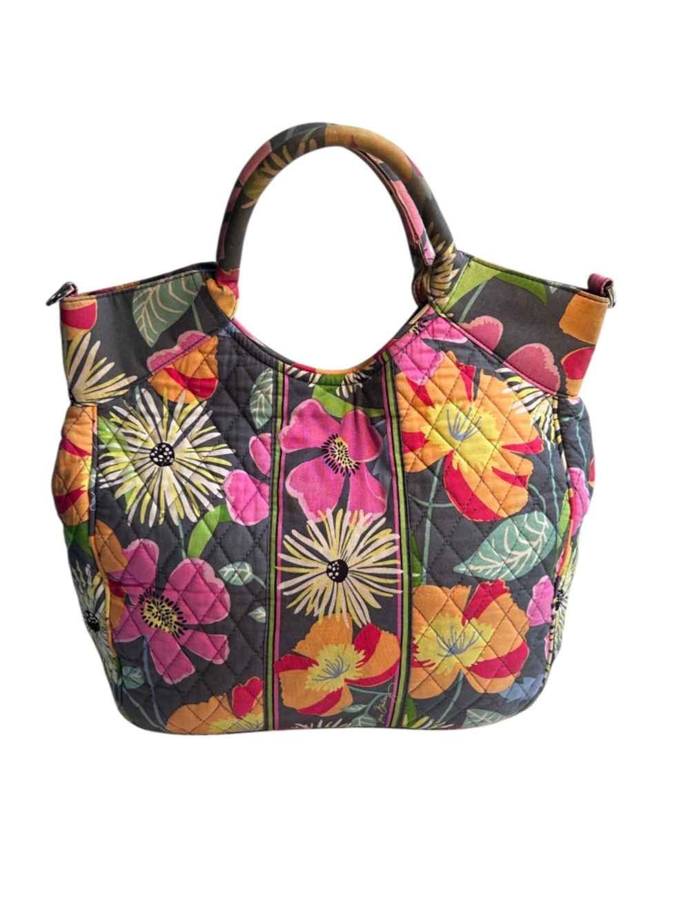 Vera Bradley Jazzy Blooms Quilted Cotton Tote Bag